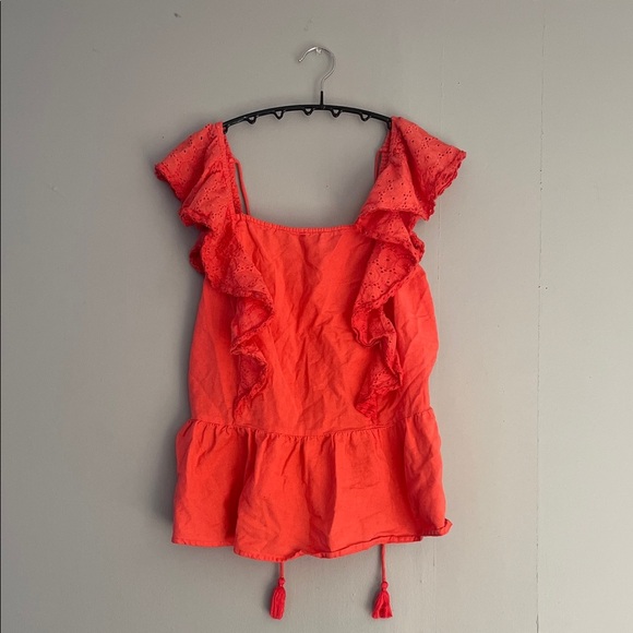 Sofia by Sofia Vergara Coral Ruffled Tank Top Size Medium - Picture 1 of 6